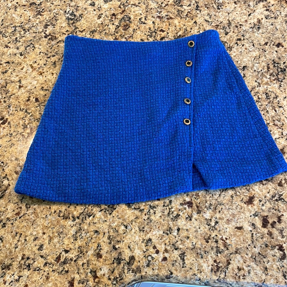 NWT Zara blue mini skirt